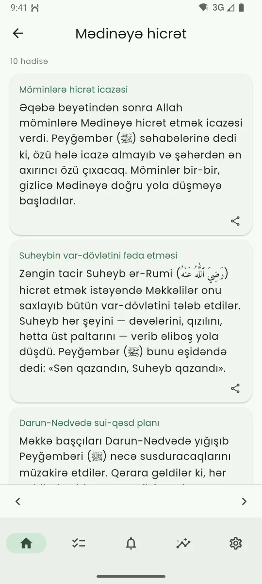 Hadisə-hadisə nəql olunan, Mədinəyə hicrət fəslini göstərən Peyğəmbərin ﷺ həyatı ekranı